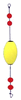 Comal Tackle Rattle Float - Oval - Yellow - pk2x12 Comal Tackle Rattle Float - Oval - Yellow - pk2x12