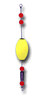 Comal Tackle Rattle Float - Oval - Weighted - Yellow - pk2x12 Comal Tackle Rattle Float - Oval - Weighted - Yellow - pk2x12