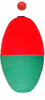Comal Tackle Oval Slip float - metal eyelet and slip bead - 2.5" - Red/Green - 25/pkg Comal Tackle Oval Slip float - metal eyelet and slip bead - 2.5" - Red/Green - 25/pkg