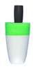 Comal Tackle Little Brother Float - Non-Slotted - 1" - Green/White - 25bag Comal Tackle Little Brother Float - Non-Slotted - 1" - Green/White - 25bag