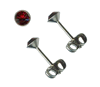 4mm Ruby Crystal Titanium Post Earrings 4mm Ruby Crystal Titanium Post Earrings