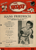 1954 August 27 HANS FRIEDRICH vs JACK SCHEBERRIES Boxing Program THE KNOCKOUT 1954 August 27 HANS FRIEDRICH vs JACK SCHEBERRIES Boxing Program THE KNOCKOUT
