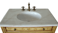 32.5 inch Bathroom Vanity Floral Hand Painted Soft Beige (32.5"Wx20.25"Dx34.5"H) CHF2263W 32.5 inch Bathroom Vanity Floral Hand Painted Soft Beige (32.5"Wx20.25"Dx34.5"H) CHF2263W