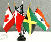 Miniature World Flags - Deluxe Rayon Made in USA Miniature World Flags - Deluxe Rayon Made in USA