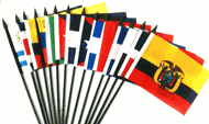 Miniature Polyester World Flags - 12 Per Pack Miniature Polyester World Flags - 12 Per Pack