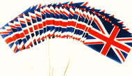 Miniature Cotton World Flags<br>24 Flags Per Pack Miniature Cotton World Flags<br>24 Flags Per Pack