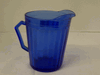 DEPRESSION GLASS COBALT BLUE CREAM PITCHER MODERN PATTERN DEPRESSION GLASS COBALT BLUE CREAM PITCHER MODERN PATTERN