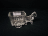 VINTAGE GLASS CANDY CONTAINER HORSE & BUGGY VINTAGE GLASS CANDY CONTAINER HORSE & BUGGY