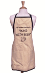 Wild Hare Designs Khaki My Indian Name is Runs with Beer Apron Wild Hare Designs Khaki My Indian Name is Runs with Beer Apron