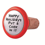 Our Name is Mud "Happy Holidays" Wine Cork Our Name is Mud "Happy Holidays" Wine Cork
