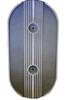 No Name Natural Oval Air Cleaner Top - 1x4 or 2x4 No Name Natural Oval Air Cleaner Top - 1x4 or 2x4
