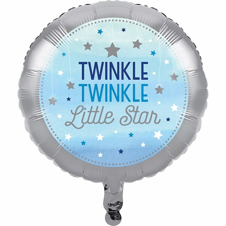 One Little Star Boy Mylar Balloons 10 ct