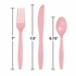 Touch of Color Classic Pink Assorted Plastic Cutlery in quantities of 24 / pkg, 12 pkgs / case