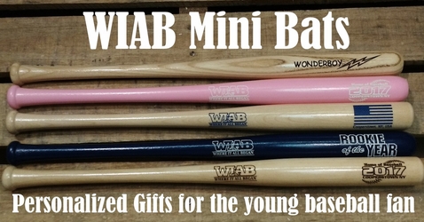 WIAB COLLECTIBLE MINI BATS $14.95 ~ PERSONALIZE THEM