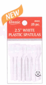 Annie 2.5" White Plastic Spatulas (25PC) Annie 2.5" White Plastic Spatulas (25PC)