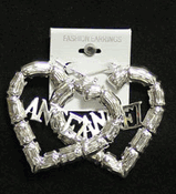 Pierced Earring 54964S Silver Heart Angel Pierced Earring 54964S Silver Heart Angel