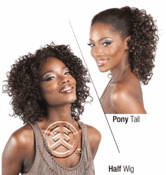 Isis Collection Premium Synthetic Hair 2 + (Half Wig + Pony Tail) TP27 Isis Collection Premium Synthetic Hair 2 + (Half Wig + Pony Tail) TP27