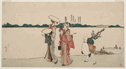 Women and Children Returning from the Fuji Festival