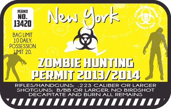 Purchase CANADA Zombie Hunting Permit License Decal 3"x4" Vehicle Sticker Tags Graphics In - Foto 8
