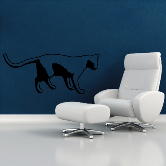 Looking Down Cat Decal