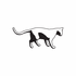 Looking Down Cat Decal