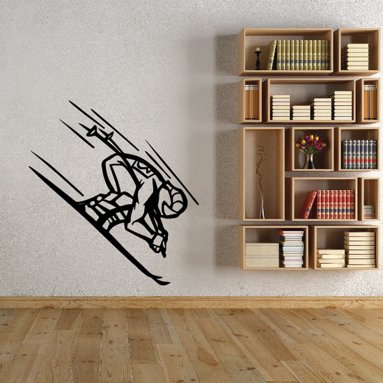 Skiing Wall Decal - Vinyl Decal - Car Decal - CDS026