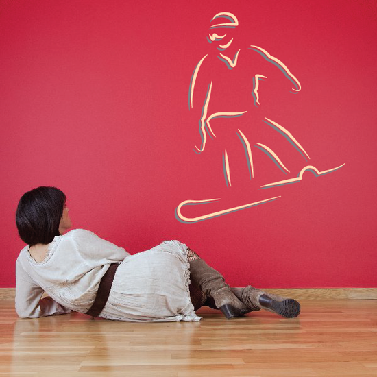 Snowboarding Wall Decal Vinyl Sticker Car Sticker Die Cut Sticker