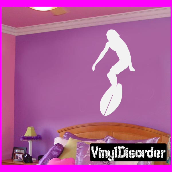 Surfing Wall Decal - Vinyl Decal - Car Decal - AL 030