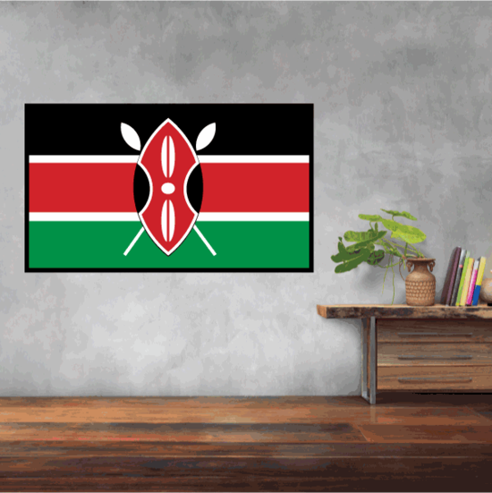 Kenya Flag Sticker 02