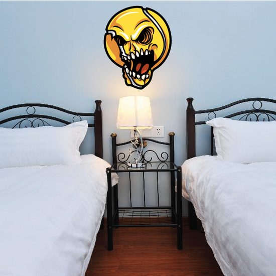 Skull Tennis Ball Wall Decal Vinyl Car Sticker Uscolor005