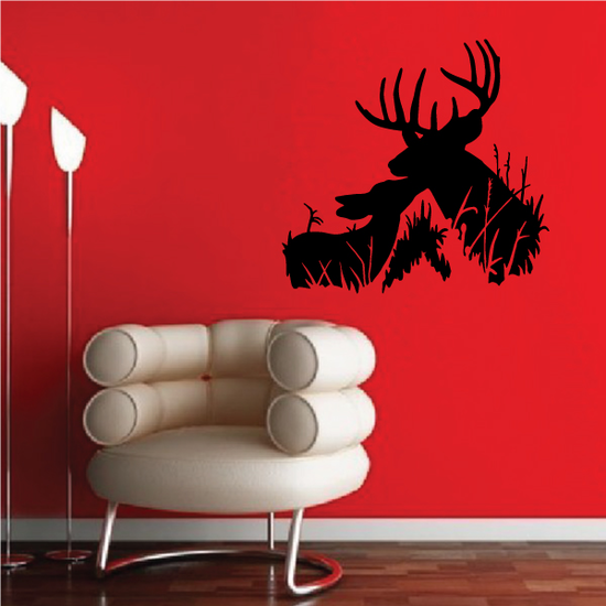 Family Deer Kissing Decal