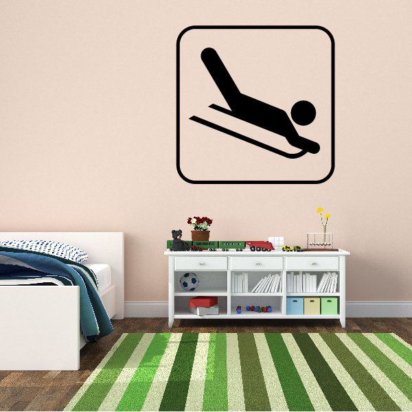 Sledding Sign Decal