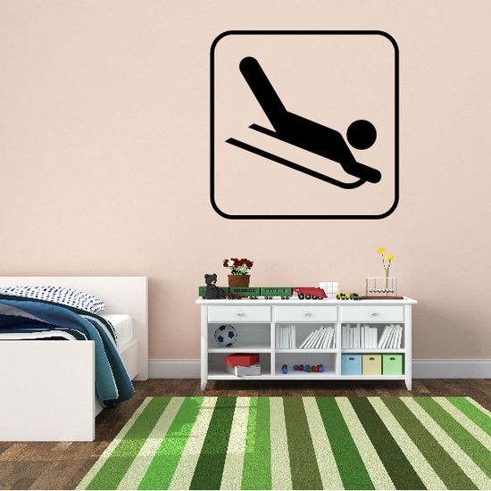 Sledding Sign Decal