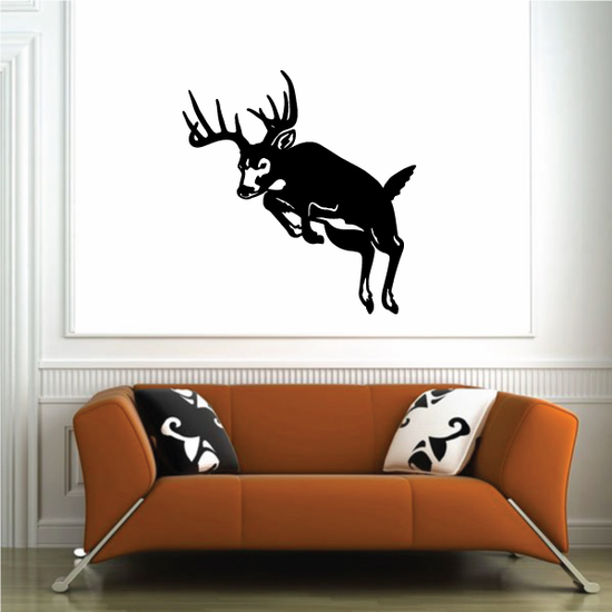 Elk Buck Deer Jumping Decal