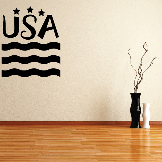USA Flag Wall Decal