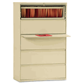 ALELA553667PY Five-Drawer Lateral File Cabinet, 36w x 19-1/4d x 67h, Putty By ALERA ALELA553667PY Five-Drawer Lateral File Cabinet, 36w x 19-1/4d x 67h, Putty By ALERA