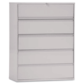 ALELA554267LG Five-Drawer Lateral File Cabinet, 42w x 19-1/4d x 67h, Light Gray By ALERA ALELA554267LG Five-Drawer Lateral File Cabinet, 42w x 19-1/4d x 67h, Light Gray By ALERA