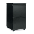 ALEPB542819BL Two-Drawer Mobile Pedestal File With Full-Length Pull, 15-7/8w x 19-1/4d, Black By ALERA ALEPB542819BL Two-Drawer Mobile Pedestal File With Full-Length Pull, 15-7/8w x 19-1/4d, Black By ALERA