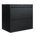 ALELA523029BL Two-Drawer Lateral File Cabinet, 30w x 19-1/4d x 29h, Black By ALERA ALELA523029BL Two-Drawer Lateral File Cabinet, 30w x 19-1/4d x 29h, Black By ALERA