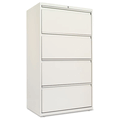 ALELA543054LG Four-Drawer Lateral File Cabinet, 30w x 19-1/4d x 54h, Light Gray By ALERA ALELA543054LG Four-Drawer Lateral File Cabinet, 30w x 19-1/4d x 54h, Light Gray By ALERA