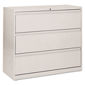 ALELA534241LG 5000 Series Three-Drawer Lateral File, 42w x 19-1/4d x 40-3/4h, Light Gray By ALERA ALELA534241LG 5000 Series Three-Drawer Lateral File, 42w x 19-1/4d x 40-3/4h, Light Gray By ALERA