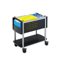 SAF5373BL Scoot Open Top Mobile File Cart, 28w x 14-3/4d x 26h, Black With Silver By SAFCO PRODUCTS SAF5373BL Scoot Open Top Mobile File Cart, 28w x 14-3/4d x 26h, Black With Silver By SAFCO PRODUCTS
