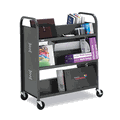 BRETMB03ANMBT TechMark Book & Utility Truck, 6-Shelf, 36w x 18d x 43h, Anthracite By BRETFORD MFG CO BRETMB03ANMBT TechMark Book & Utility Truck, 6-Shelf, 36w x 18d x 43h, Anthracite By BRETFORD MFG CO