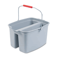 RCP262888GY 19-Quart Double Utility Pail, 18 x 14-1/2 x 10, Gray Plastic By RUBBERMAID COMMERCIAL PROD. RCP262888GY 19-Quart Double Utility Pail, 18 x 14-1/2 x 10, Gray Plastic By RUBBERMAID COMMERCIAL PROD.