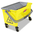 RCPQ90088YW HYGEN Press Wring Bucket for Microfiber Flat Mops, Yellow By RUBBERMAID COMMERCIAL PROD. RCPQ90088YW HYGEN Press Wring Bucket for Microfiber Flat Mops, Yellow By RUBBERMAID COMMERCIAL PROD.