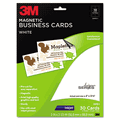 MMMD415I Inkjet Magnetic Business Cards, 2 x 3 1/2, White, 10/Sheet, 30/Pack By 3M/COMMERCIAL TAPE DIV. MMMD415I Inkjet Magnetic Business Cards, 2 x 3 1/2, White, 10/Sheet, 30/Pack By 3M/COMMERCIAL TAPE DIV.