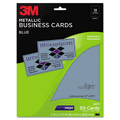 MMMD417I Inkjet Metallic Business Cards, 2 x 3 1/2, Blue, 50/PK By 3M/COMMERCIAL TAPE DIV. MMMD417I Inkjet Metallic Business Cards, 2 x 3 1/2, Blue, 50/PK By 3M/COMMERCIAL TAPE DIV.