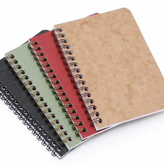 Clairefontaine Basics Pocket Spiral Bound Notebook (3.5 x 5.5) ( Green )