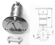 New Stainless Steel Deck Fill Gas 1 1/2"