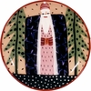 Father Christmas/Black - Unrimmed Dinner Plate Father Christmas/Black - Unrimmed Dinner Plate